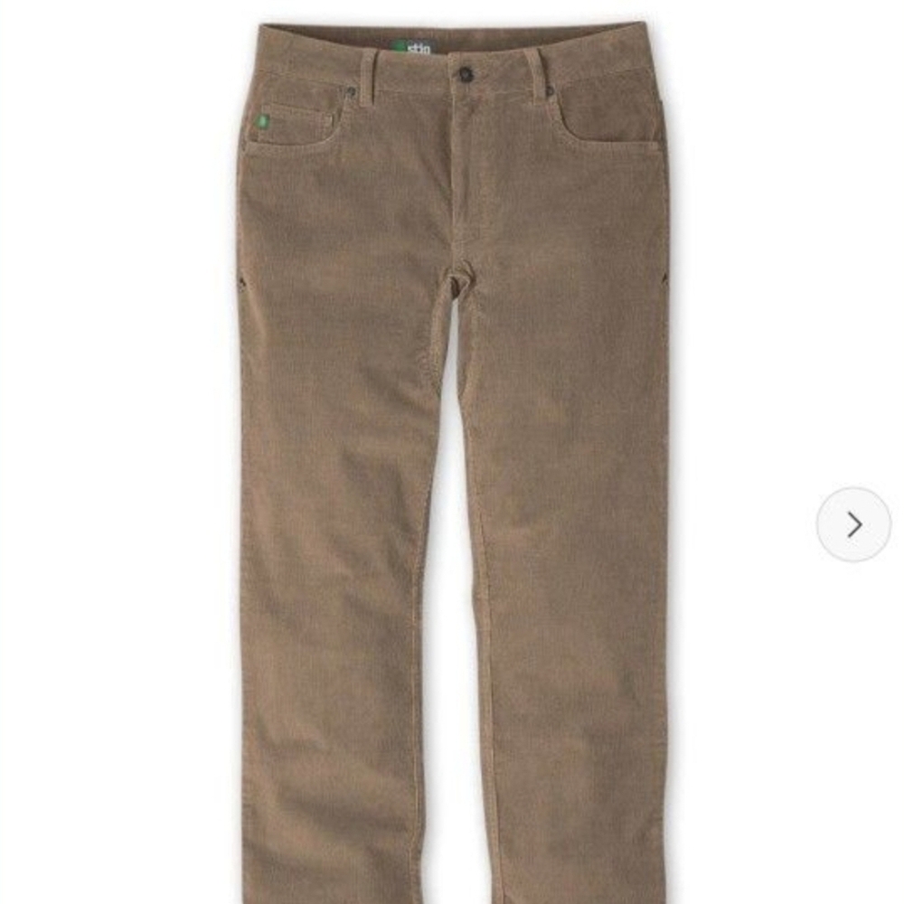 STIO Men's Corduroy Straight Leg Pants Rivet Size 36